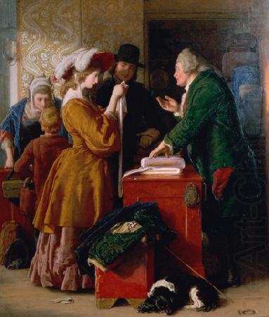 William Mulready Choosing the Wedding Gown china oil painting image